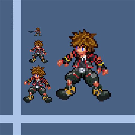 Sora Sprite Kingdom Hearts 3 Outfit (KH CoM Style) by DiscoverygamesBR on DeviantArt
