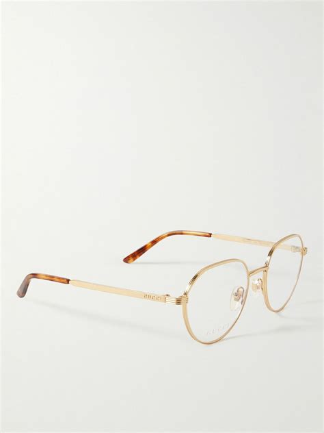 Gucci Eyewear - Round-Frame Gold-Tone Optical Glasses Gucci