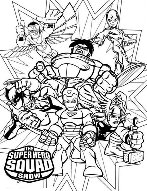 Super Hero Squad Coloring Pages at GetDrawings | Free download