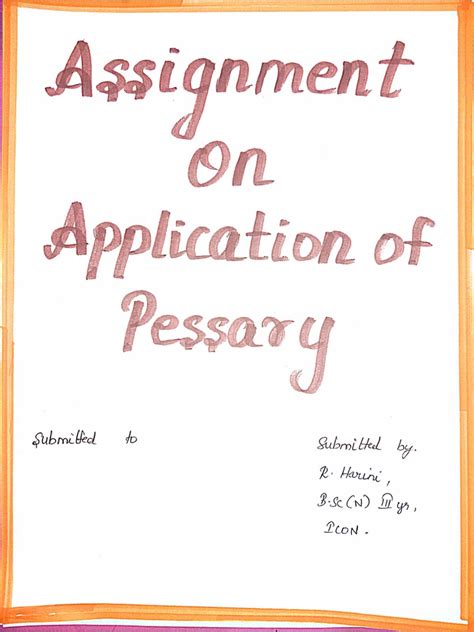 Application of Pessary | PDF