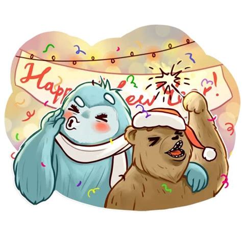 “Cute Yeti” stickers set for Telegram