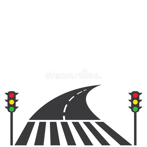 Zebra Cross with Traffic Light Vector Illustration Design Stock Vector ...