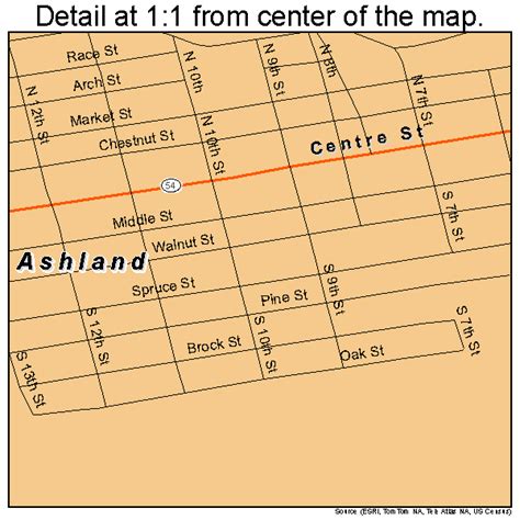 Ashland Pennsylvania Street Map 4203264