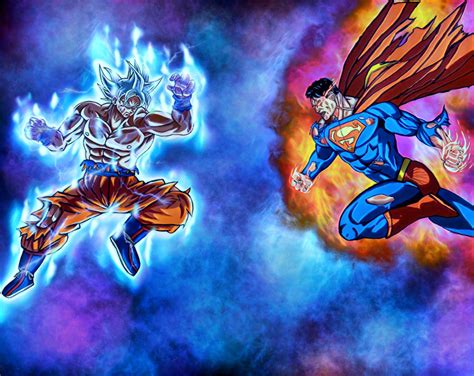 [fan Art] my new drawing. Here Goku goes up against a Superman that ...