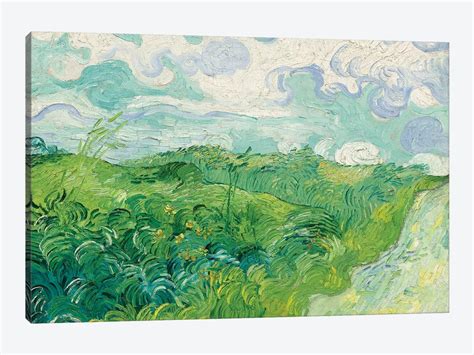 Green Wheat Fields, Auvers, 1890 - Canvas Wall Art | Vincent van Gogh