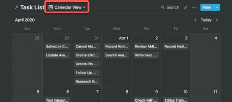 How to Use Calendar View in Notion - with Screenshots - The Productive Engineer