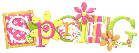 Spring Clipart, Easter Clipart, Word Art, Spring Logo, Flower Border ...