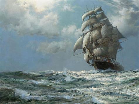 paintings ocean ships artwork sail ship montague dawson 1920x1080 ...