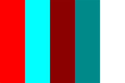 red cyan Color Palette