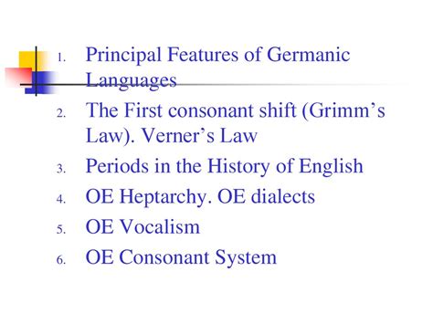 The Germanic Languages. Proto-Germanic. Old English. Phonology - online presentation