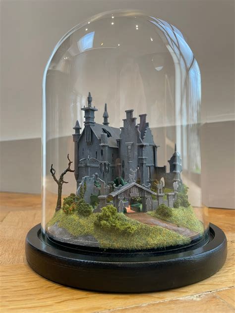 Tim Burton Edward Scissorhands Castle. Handmade Film 3D Movie Model Miniature in Glass Dome - Etsy