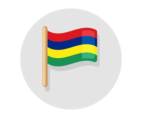 Premium Vector | Waving vector mauritius flag