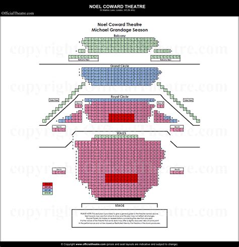 Noel Coward Theatre seat plan and price guide. | Seating plan, Theater ...