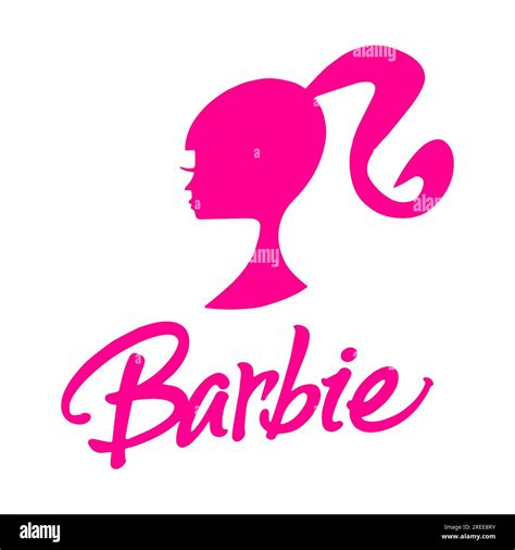 Pink Barbie logo. Editorial illustration isolated on white background Stock Vector Image & Art ...