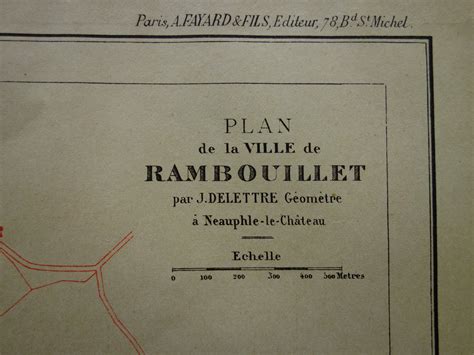 RAMBOUILLET Old Map of Rambouillet 1896 Original Antique - Etsy | French print, French antiques ...