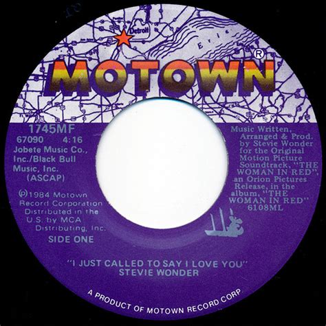 Stevie Wonder – I Just Called To Say I Love You – Vinyl (7", 45 RPM ...