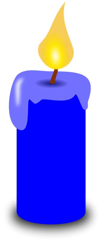 Free Clipart: Blue Candle | amilo