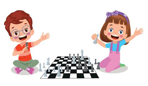 Cartoon Character Playing Chess Game 15276811 Vector Art at Vecteezy