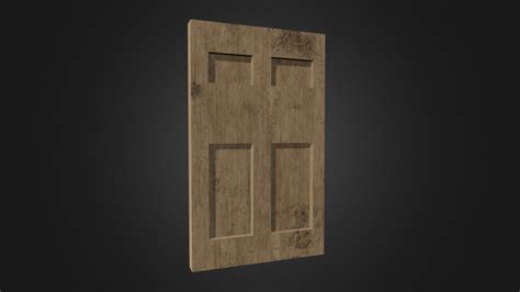 Wooden double sided door - Download Free 3D model by RubaQewar [594a847] - Sketchfab