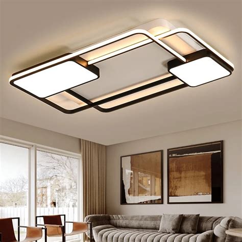 Modern LED Ceiling Light With Remote Control For Living Room Bedroom Surface Mounted Ceiling ...