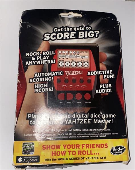 NEW Hasbro YAHTZEE HandHeld Electronic Video Game (2012) Travel Size ...