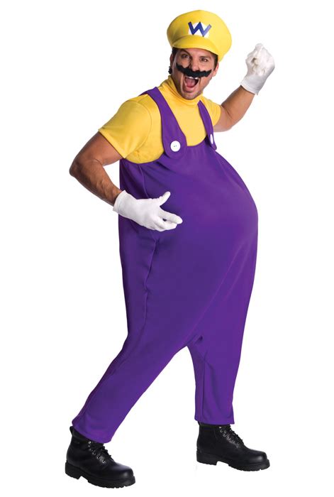 Super Mario Brothers Wario Adult Costume for Halloween Pure Costumes