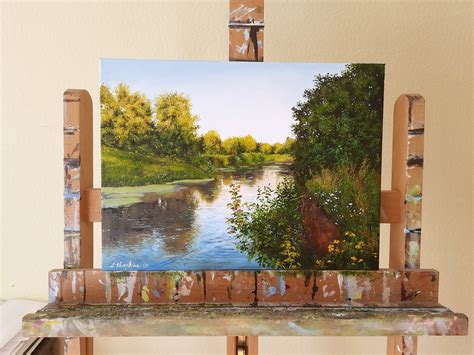 River Landscape wall art original landscape painting oil on | Etsy