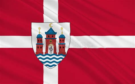 Flag of Copenhagen, Denmark Stock Image - Image of stripes, banner ...