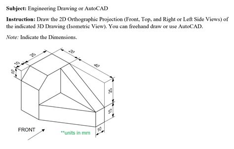 Solved Subject: Engineering Drawing or AutoCAD Instruction: | Chegg.com