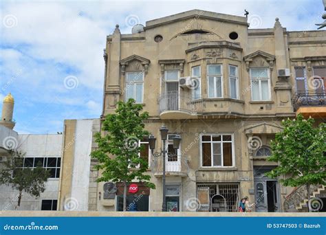 Architecture of Baku City, Old Building, Streets of Baku Editorial ...