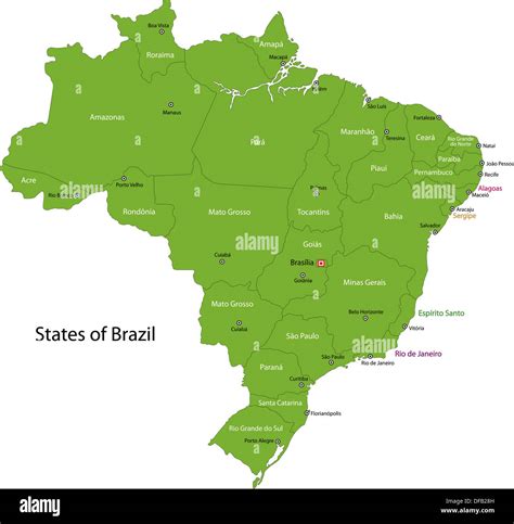 Brasilia map hi-res stock photography and images - Alamy