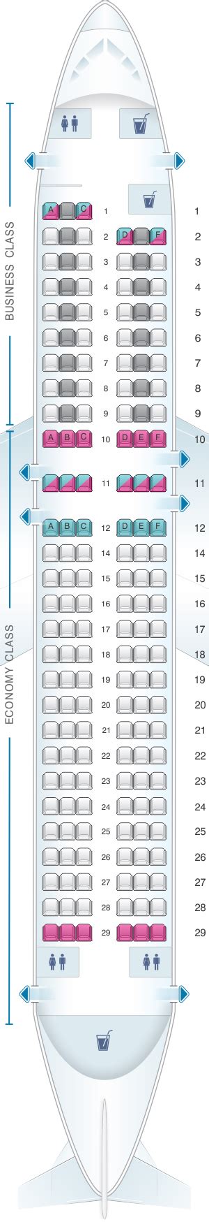 Air France Airbus A320 Seat Map