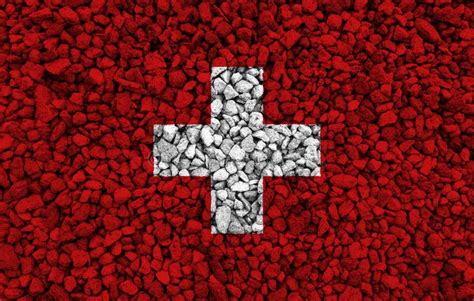 Swiss Flag with Texture on Background Stock Illustration - Illustration ...