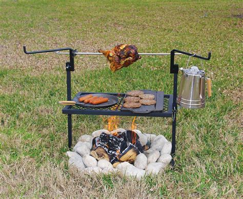 Cowboy Grill Open Fire Pit | Campfire cooking equipment, Campfire grill ...