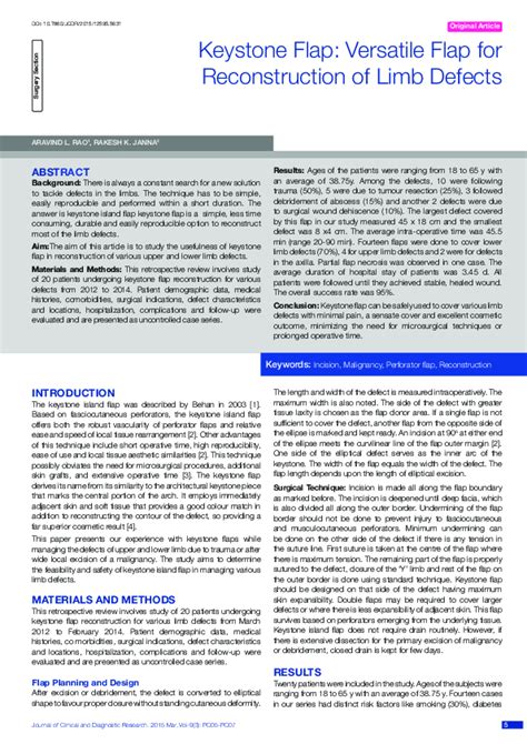 (PDF) Keystone flap: versatile flap for reconstruction of limb defects ...