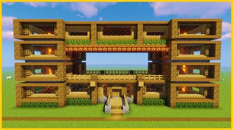 Minecraft: Large Wooden Starter House Tutorial | How to Build a ...