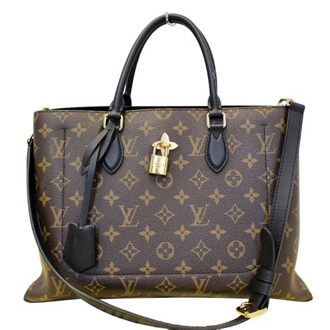 LOUIS VUITTON Flower Monogram Canvas Tote Bag Brown-US