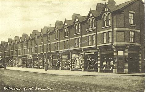 Photo of Wilmslow Road shops 1918 looking north | Rusholme & Victoria Park Archive