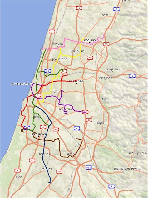 Tel Aviv Light Rail Map