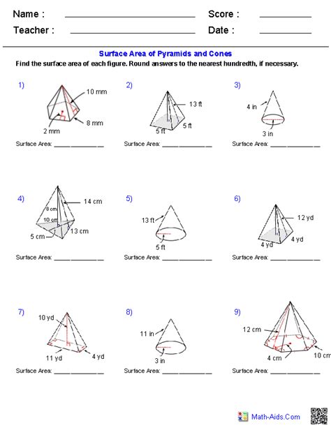 Geometry Worksheets | Volume Worksheets