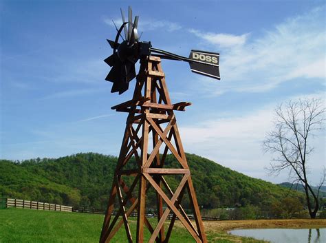 Wood Functional Windmill Kit - Powder Coated Head | Wooden Windmills