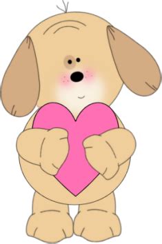 Puppy Valentine Heart Clip Art - Puppy Valentine Heart Day Image