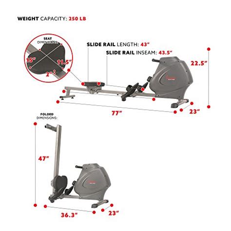 Sunny Health & Fitness Compact Folding Magnetic Rowing Machine TOP Product - Ultimate Fitness ...