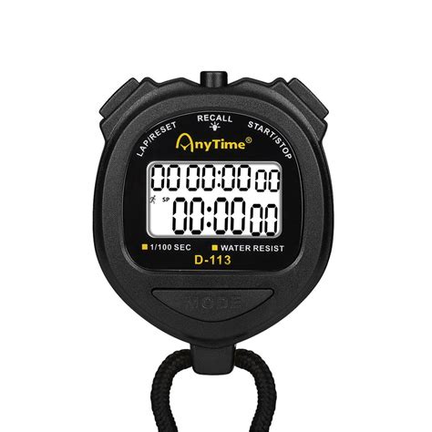 Digital Stopwatch Timer Clock Countdown Stop Watch Water-Resist w ...