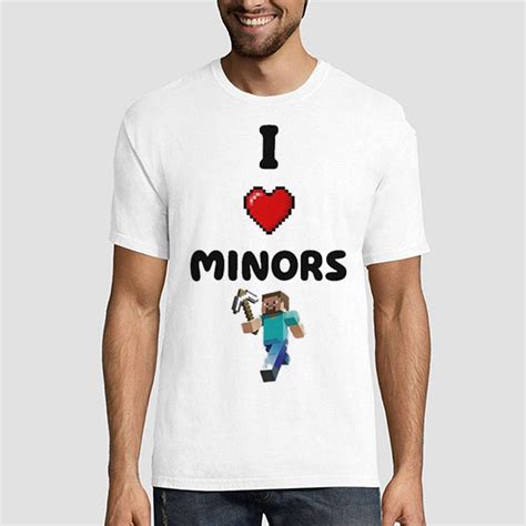 Funny Cute I Love Minors Minecraft Shirt - graphicteestore