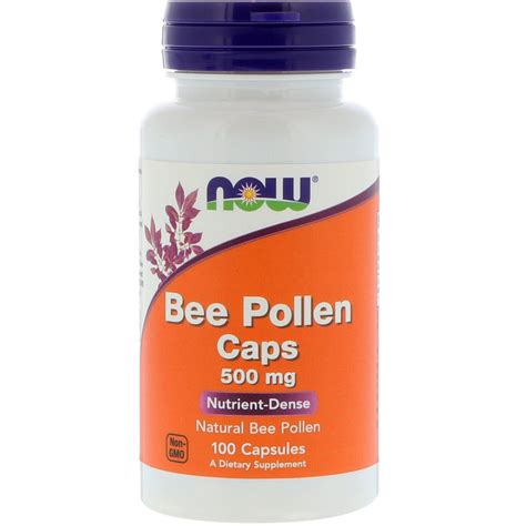 Now Foods, Bee Pollen Caps, 500 mg, 100 Capsules | By iHerb