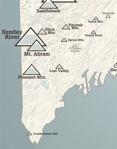 Maine Ski Resorts Map Print - Best Maps Ever