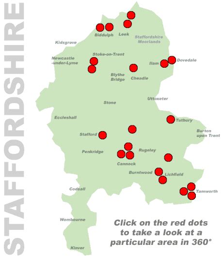 Detailed Map Of Staffordshire - Clemmy Cassandry