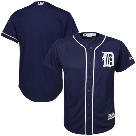 Youth Detroit Tigers Majestic Navy Alternate Cool Base Jersey