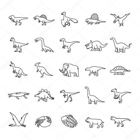 Dinosaur Line Drawing Tattoo ~ Dinosaur Drawing Line Cliparts Coloring ...